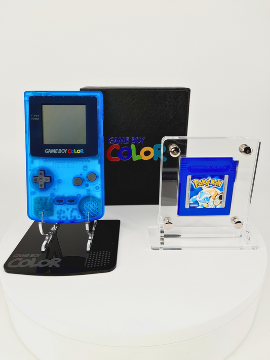 Nintendo Gameboy Color Sky Blue Konsole Blau + Original Pokemon blaue Edition + GBC Geschenkverpackung