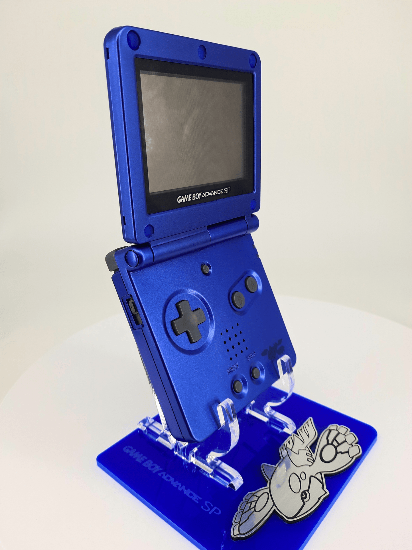 Nintendo Gameboy Advance SP Kyogre Pokemon Edition + Pokemon Saphir + Netzteil ( Neue Speicherbatterie verbaut )