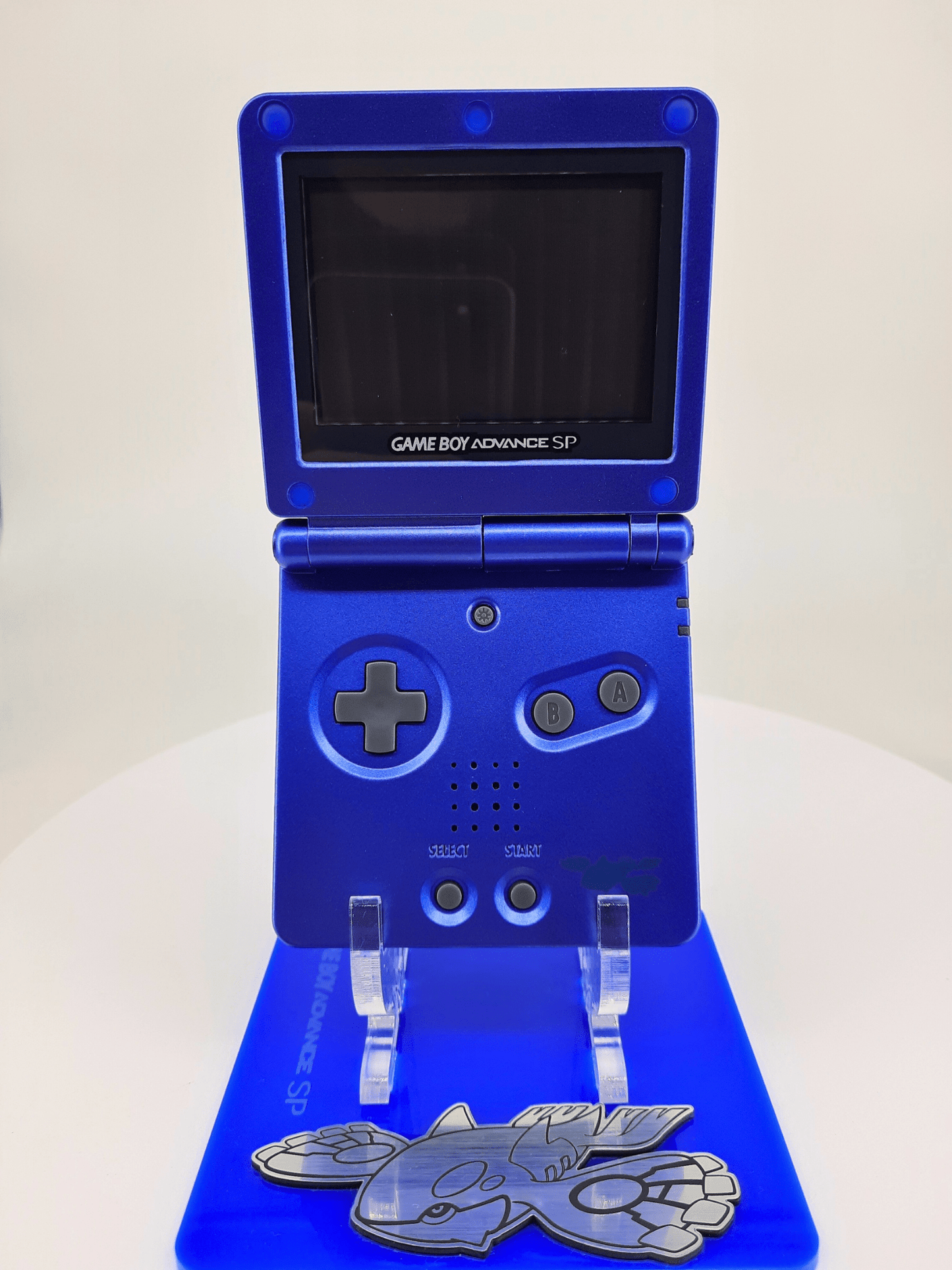 Nintendo Gameboy Advance SP Kyogre Pokemon Edition + Pokemon Saphir + Netzteil ( Neue Speicherbatterie verbaut )