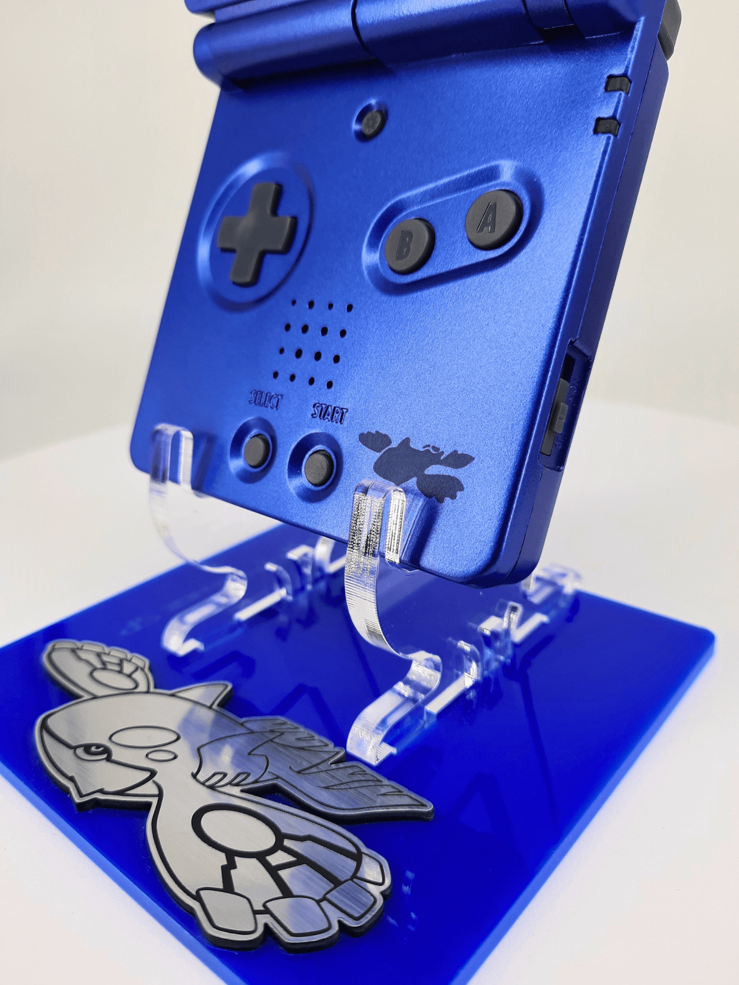 Nintendo Gameboy Advance SP Kyogre Pokemon Edition + Pokemon Saphir + Netzteil ( Neue Speicherbatterie verbaut )