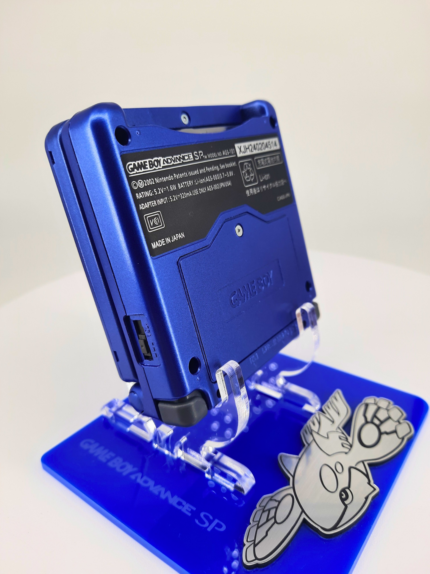 Nintendo Gameboy Advance SP Kyogre Pokemon Edition + Pokemon Saphir + Netzteil ( Neue Speicherbatterie verbaut )