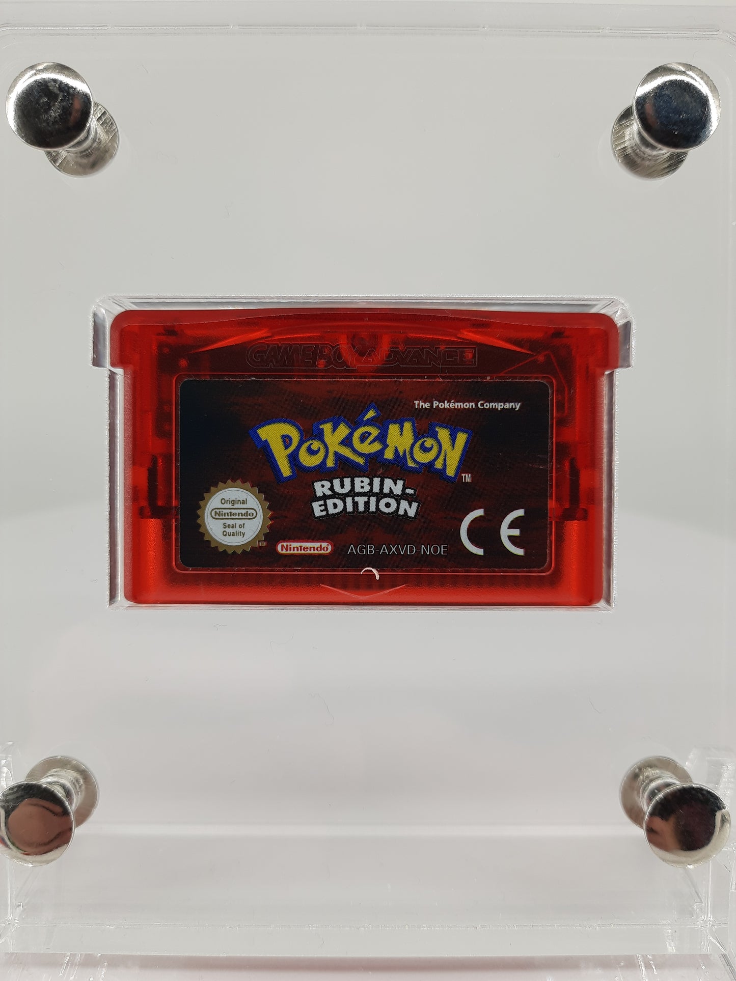 Nintendo Gameboy Advance SP Groudon Pokemon Edition Konsole + Pokemon Rubin + Netzteil ( Neue Speicherbatterie verbaut )