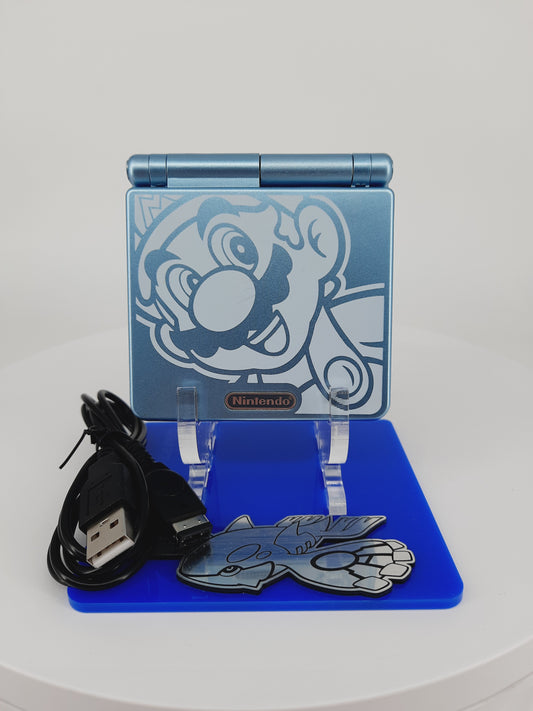 Gameboy Advance SP Mario Edition Blau