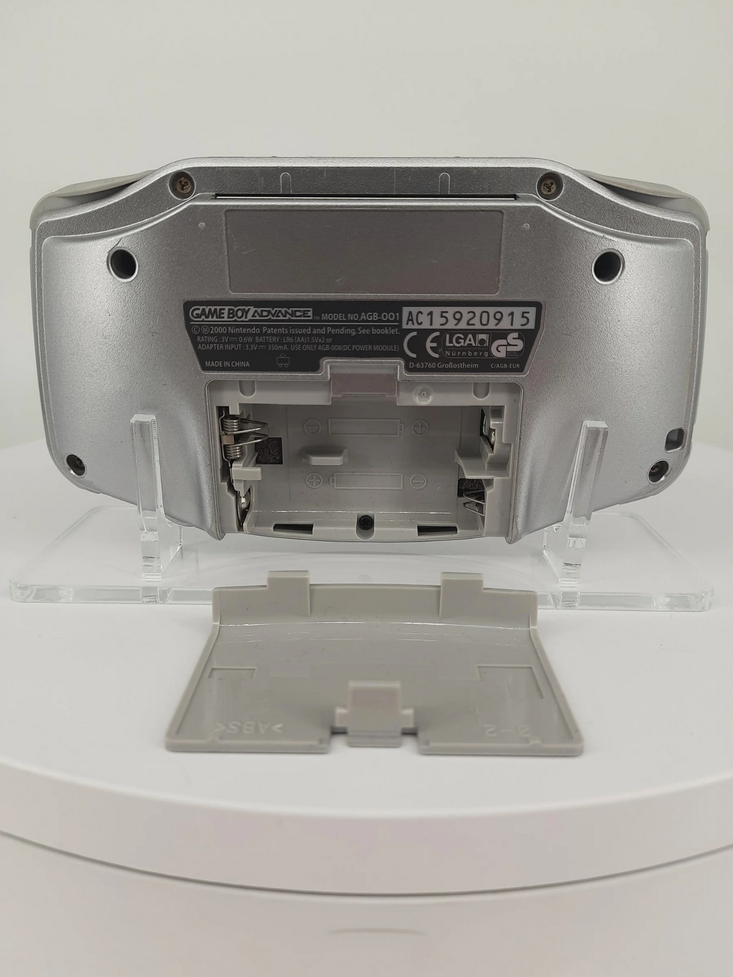 Nintendo Gameboy Advance GBA Spielkonsole Silber in Originalgehäuse