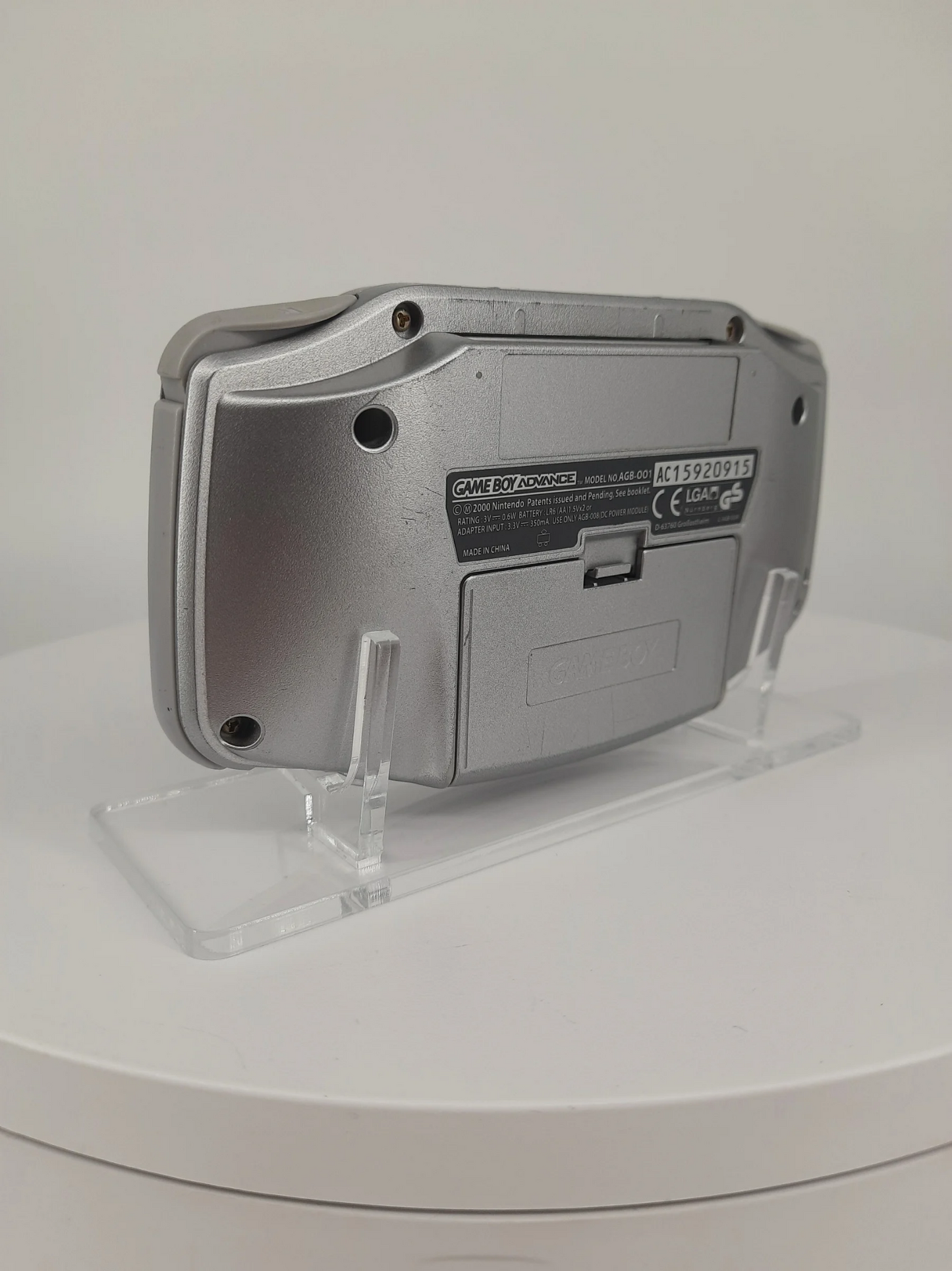 Nintendo Gameboy Advance GBA Spielkonsole Silber in Originalgehäuse