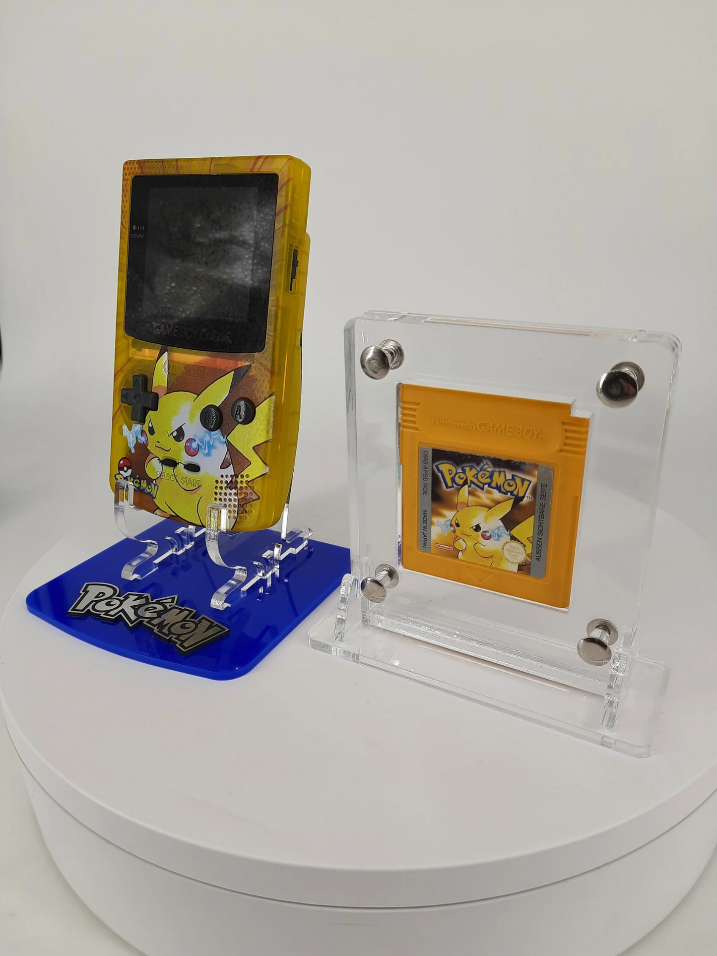 Nintendo Gameboy Color IPS Display Laminated + Pokemon Gelbe Edition