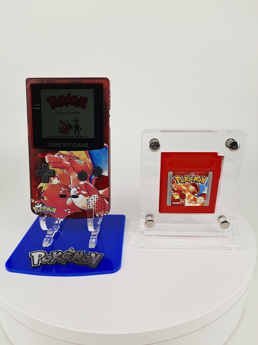 Gameboy Color IPS Display Laminated + Pokemon Rote Edition