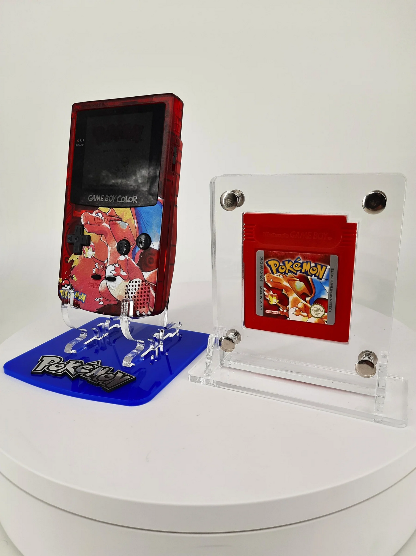 Gameboy Color IPS Display Laminated + Pokemon Rote Edition