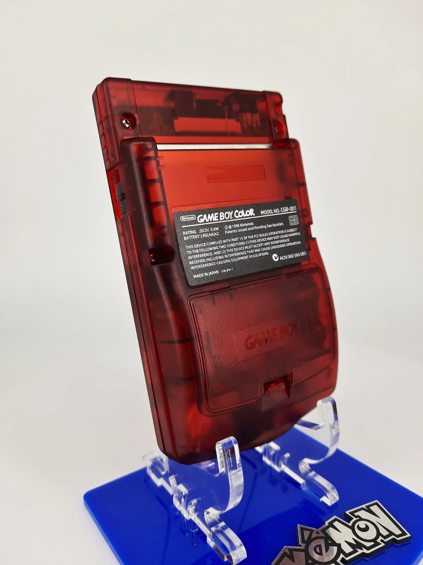 Gameboy Color IPS Display Laminated + Pokemon Rote Edition