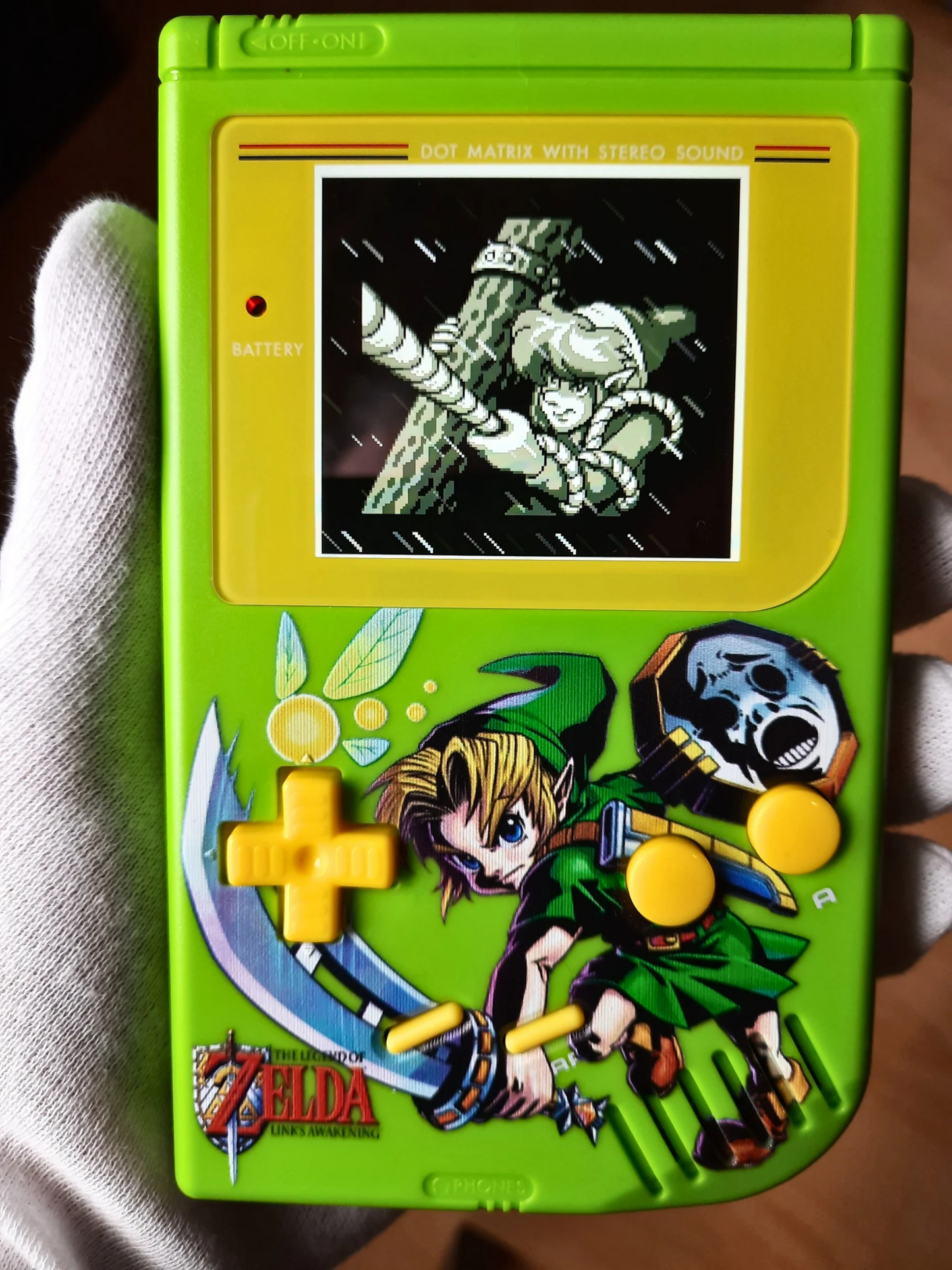 Gameboy Classic IPS Display Zelda Edition + Links Awakening