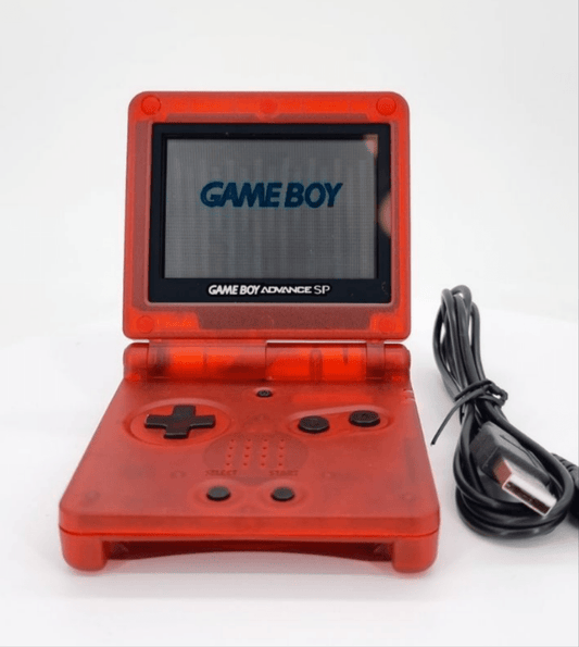 Nintendo Gameboy Advance Sp transparent Rot + Netzteil
