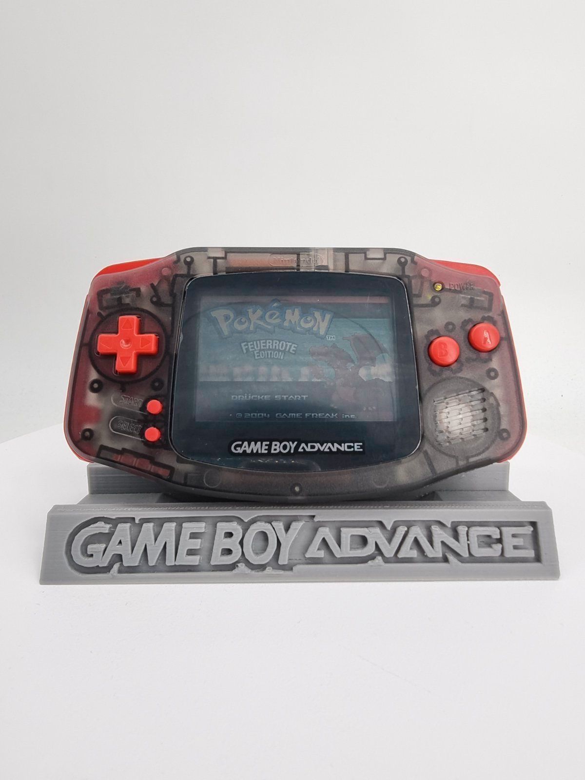 Nintendo Gameboy Advance Konsole Black Onyx + Pokemon feuerrote Edition ( Neue Speicherbatterie verbaut )