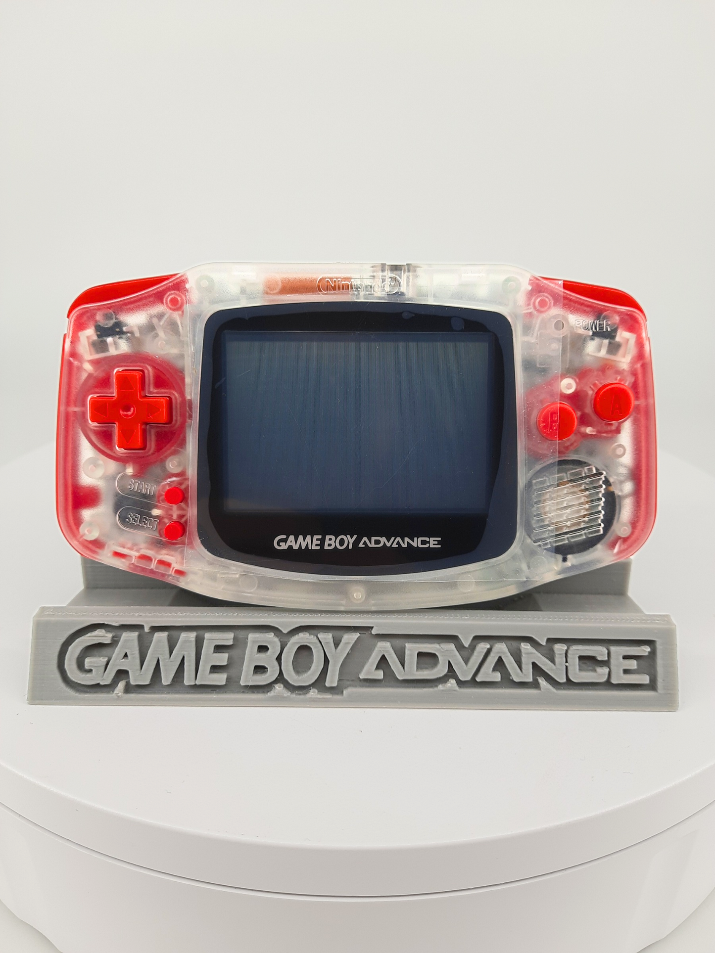 Nintendo Gameboy Adance Konsole Candy Apple Transparent Red + Original Pokemon Rote Edition ( Neue Speicherbatterie verbaut )