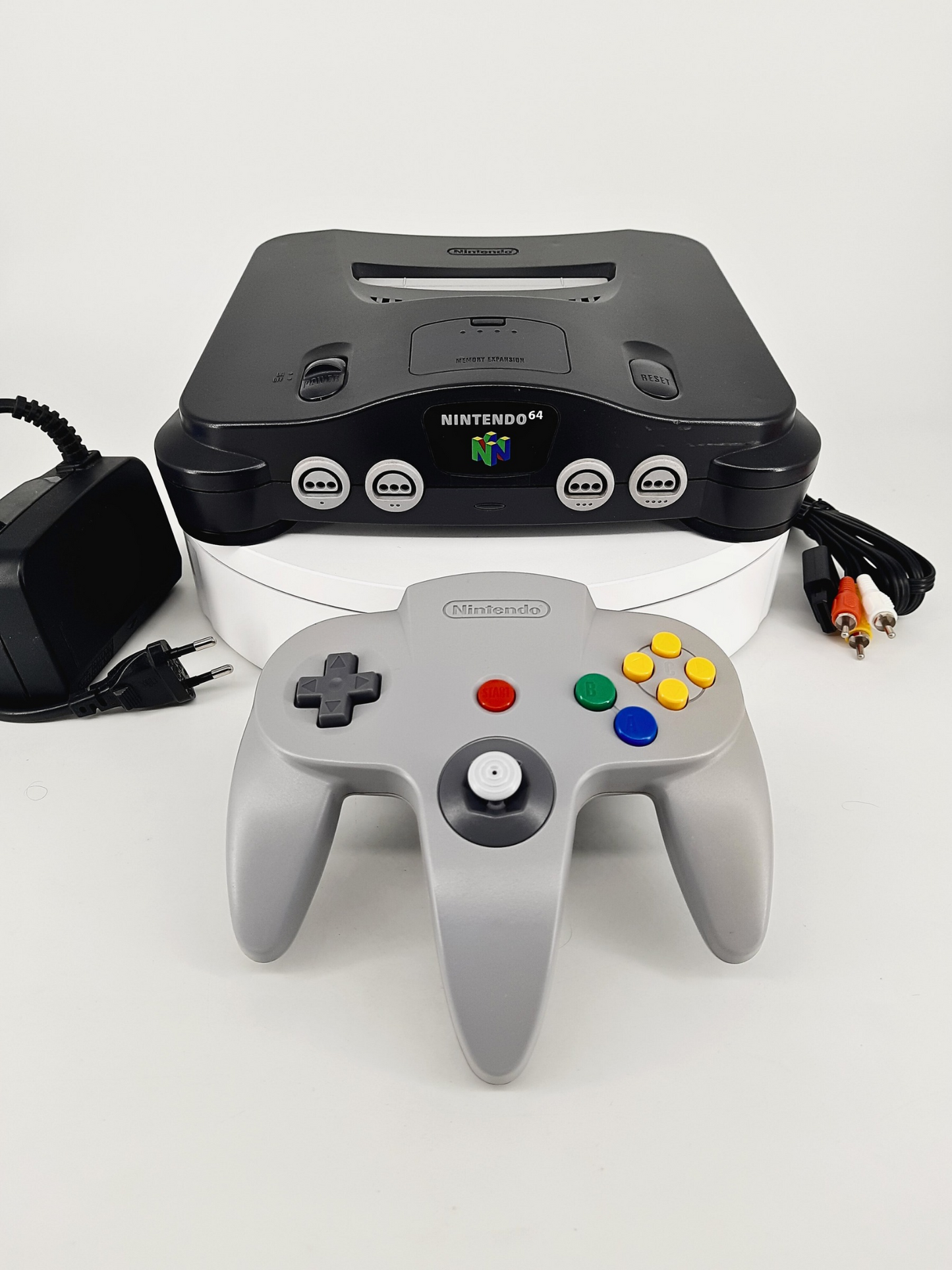 Nintendo 64 Konsole + Original Controller + Netzteil + TV Kabel für N64
