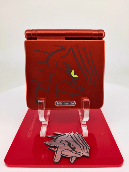 Nintendo Gameboy Advance SP Groudon Pokemon Edition Konsole + Netzteil