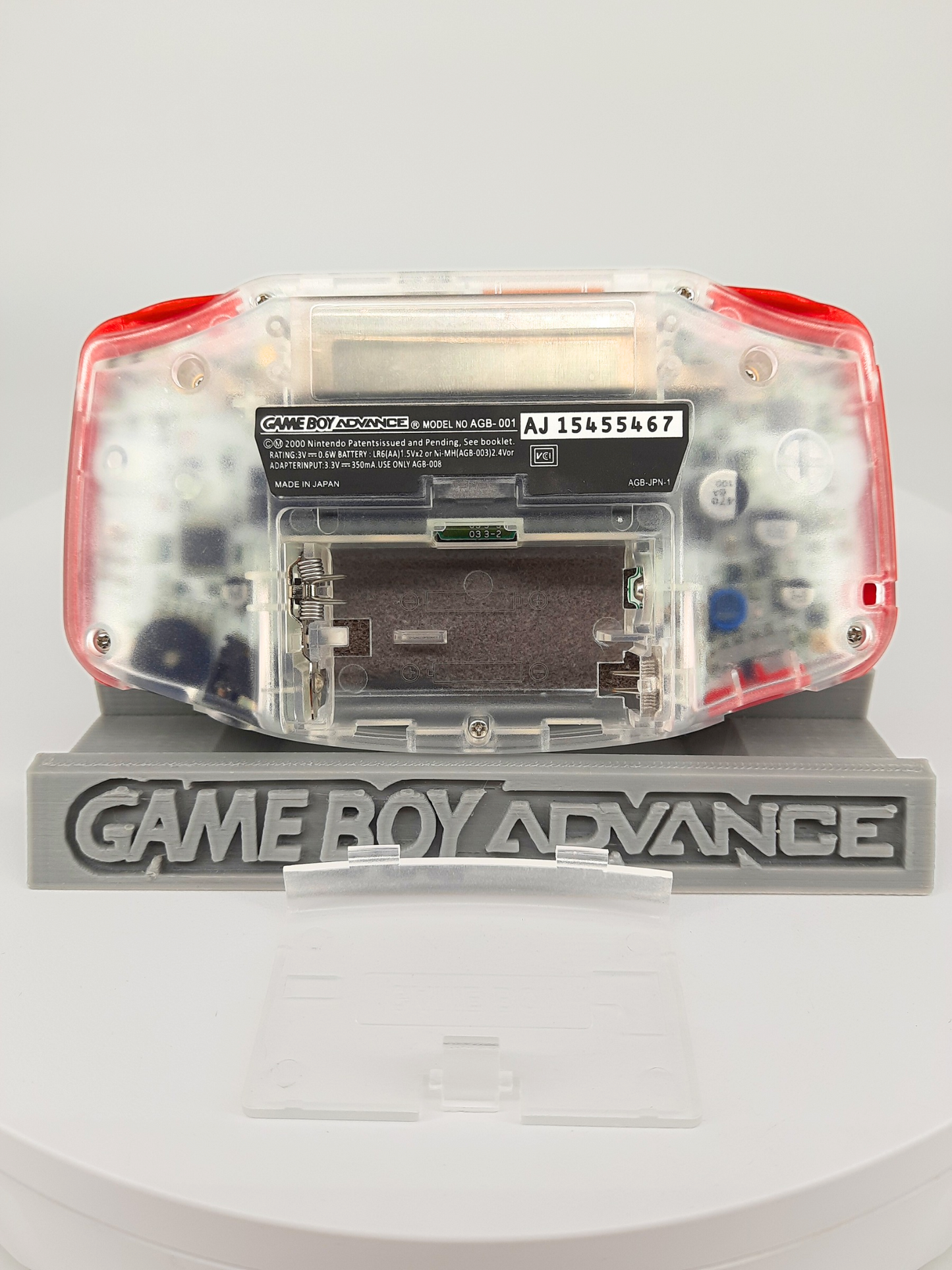 Nintendo Gameboy Adance Konsole Candy Apple Transparent Red + Original Pokemon Rote Edition ( Neue Speicherbatterie verbaut )