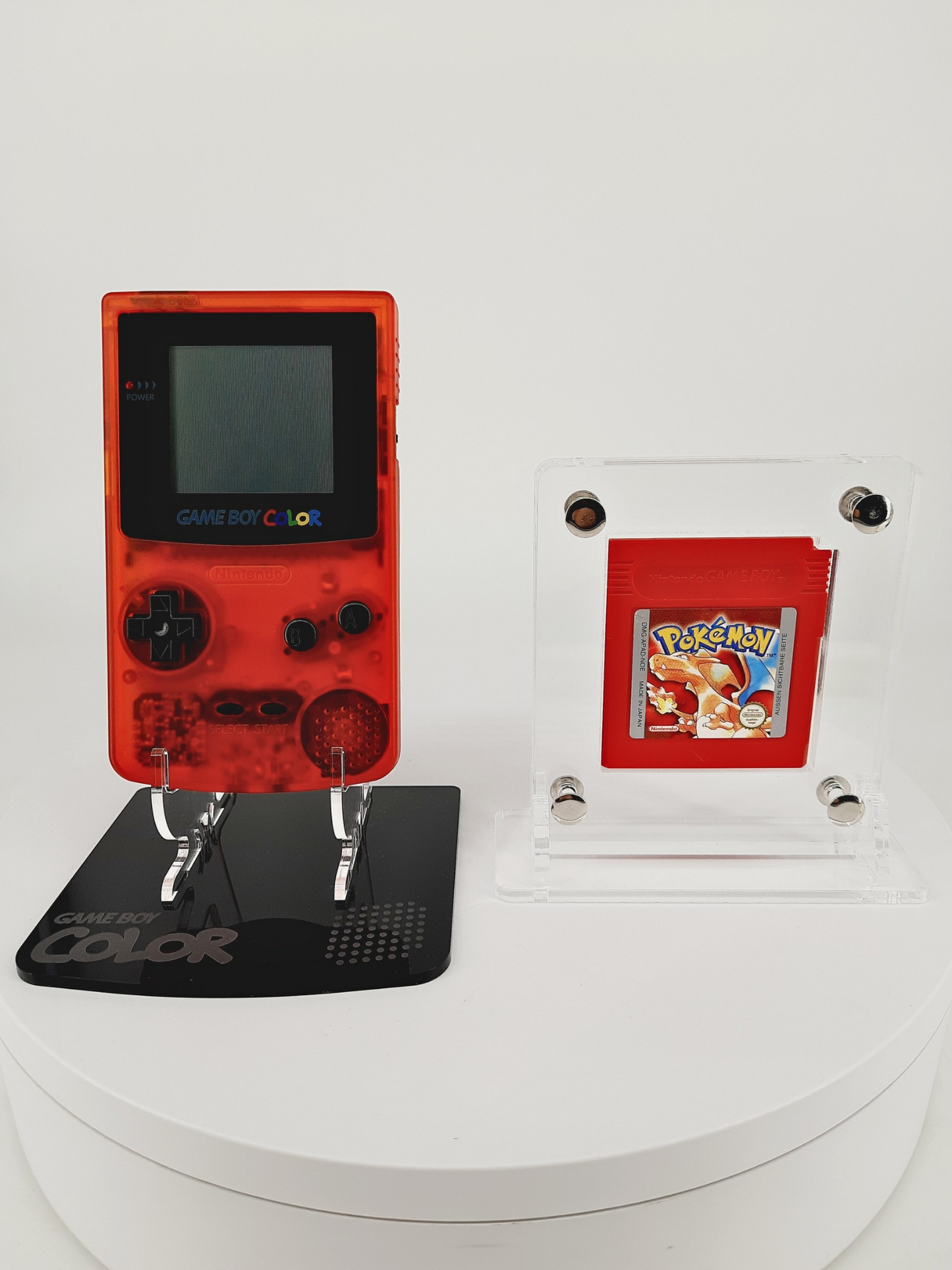 Nintendo Gameboy Color Candy Apple Red + Pokemon rote Edition ( Neue Speicherbatterie verbaut )