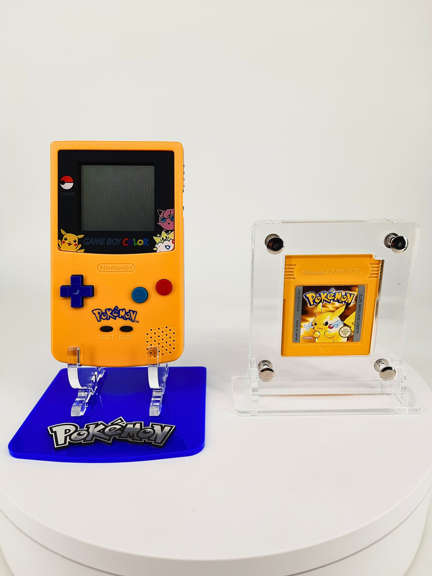 Nintendo Gameboy Color Pokemon Edition Pikachu Konsole + Original Pokemon Gelbe Edition ( Neue Speicherbatterie verbaut )