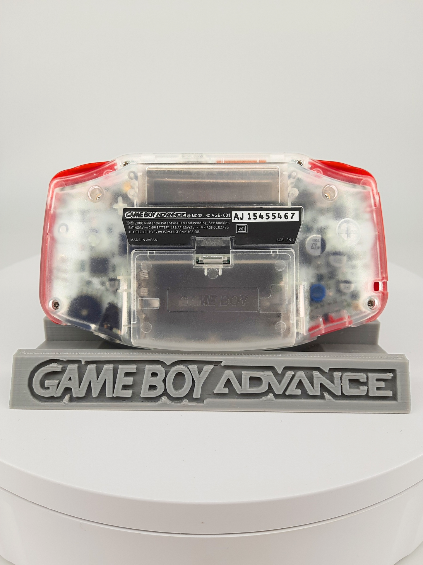 Nintendo Gameboy Adance Konsole Candy Apple Transparent Red + Original Pokemon Rote Edition ( Neue Speicherbatterie verbaut )