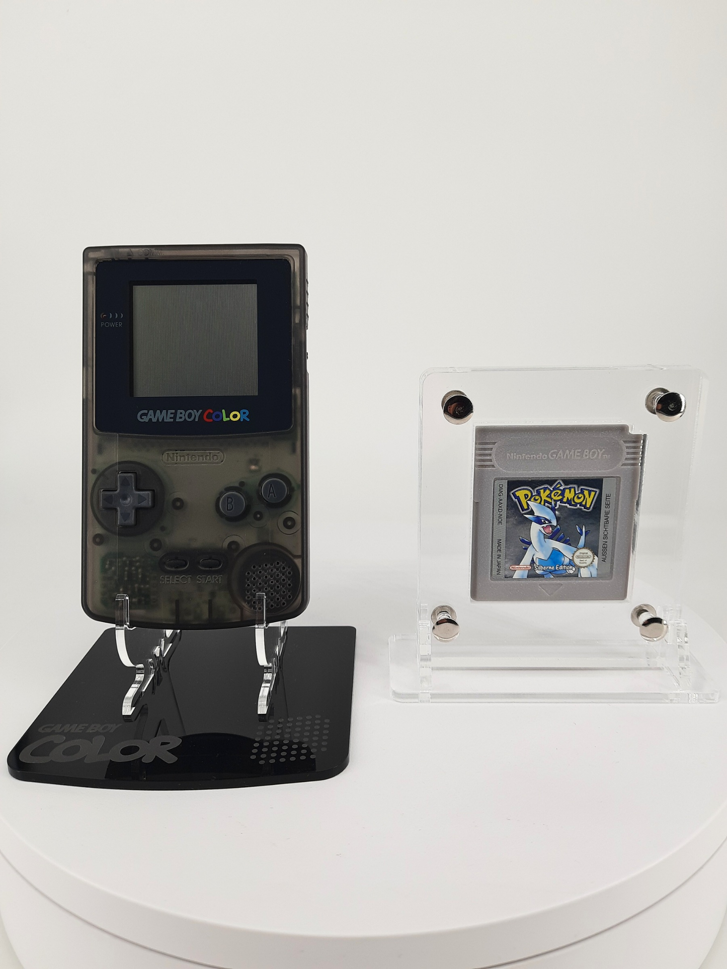 Nintendo Gameboy Color Onyx Black Konsole Schwarz + Original Pokemon Silberne Edition ( Neue Speicherbatterie verbaut )