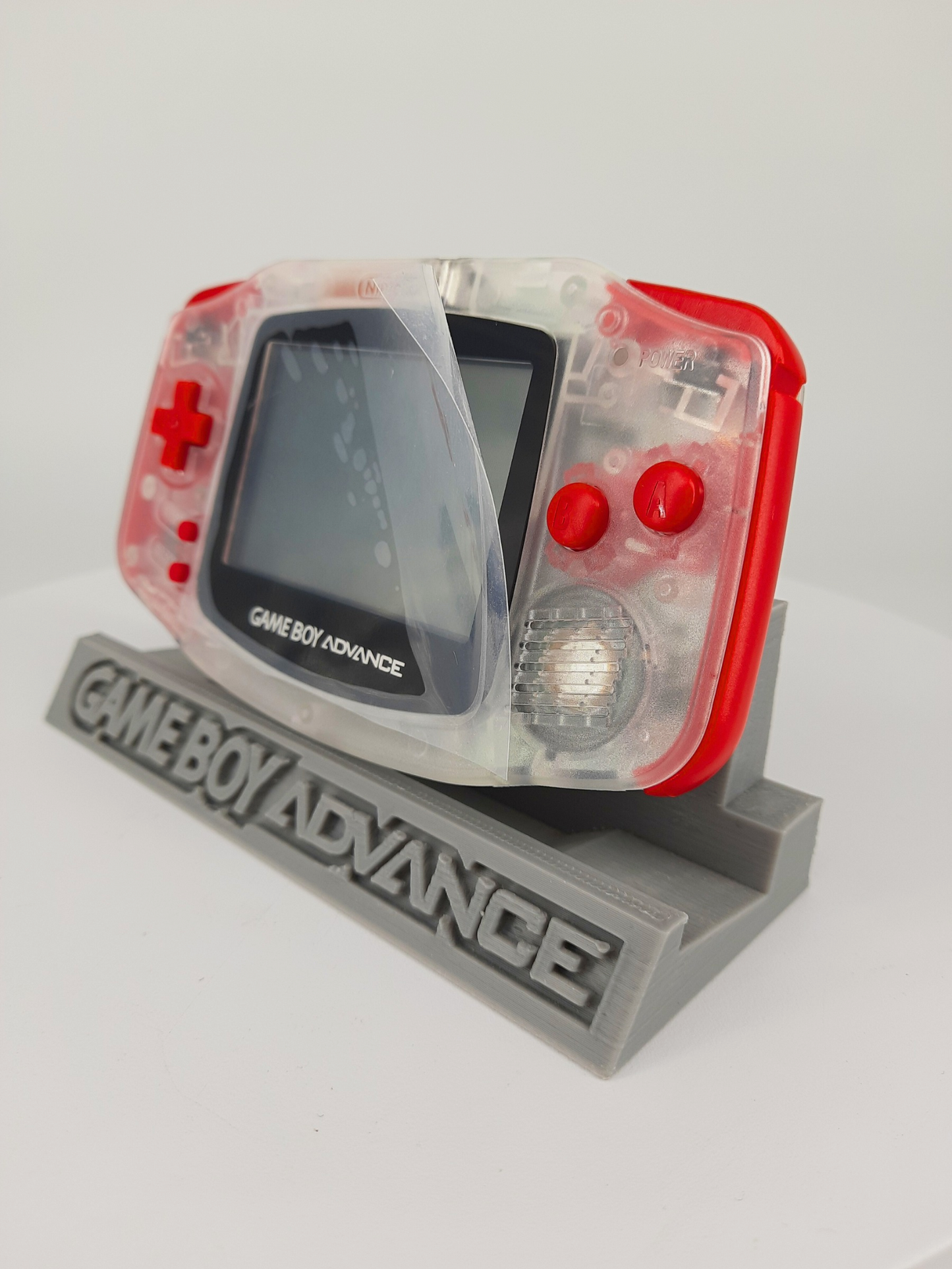 Nintendo Gameboy Adance Konsole Candy Apple Transparent Red + Original Pokemon Rote Edition ( Neue Speicherbatterie verbaut )