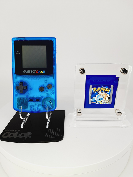 Nintendo Gameboy Color Sky Blue Konsole Blau + Pokemon Blaue Edition ( Neue Speicherbatterie verbaut )