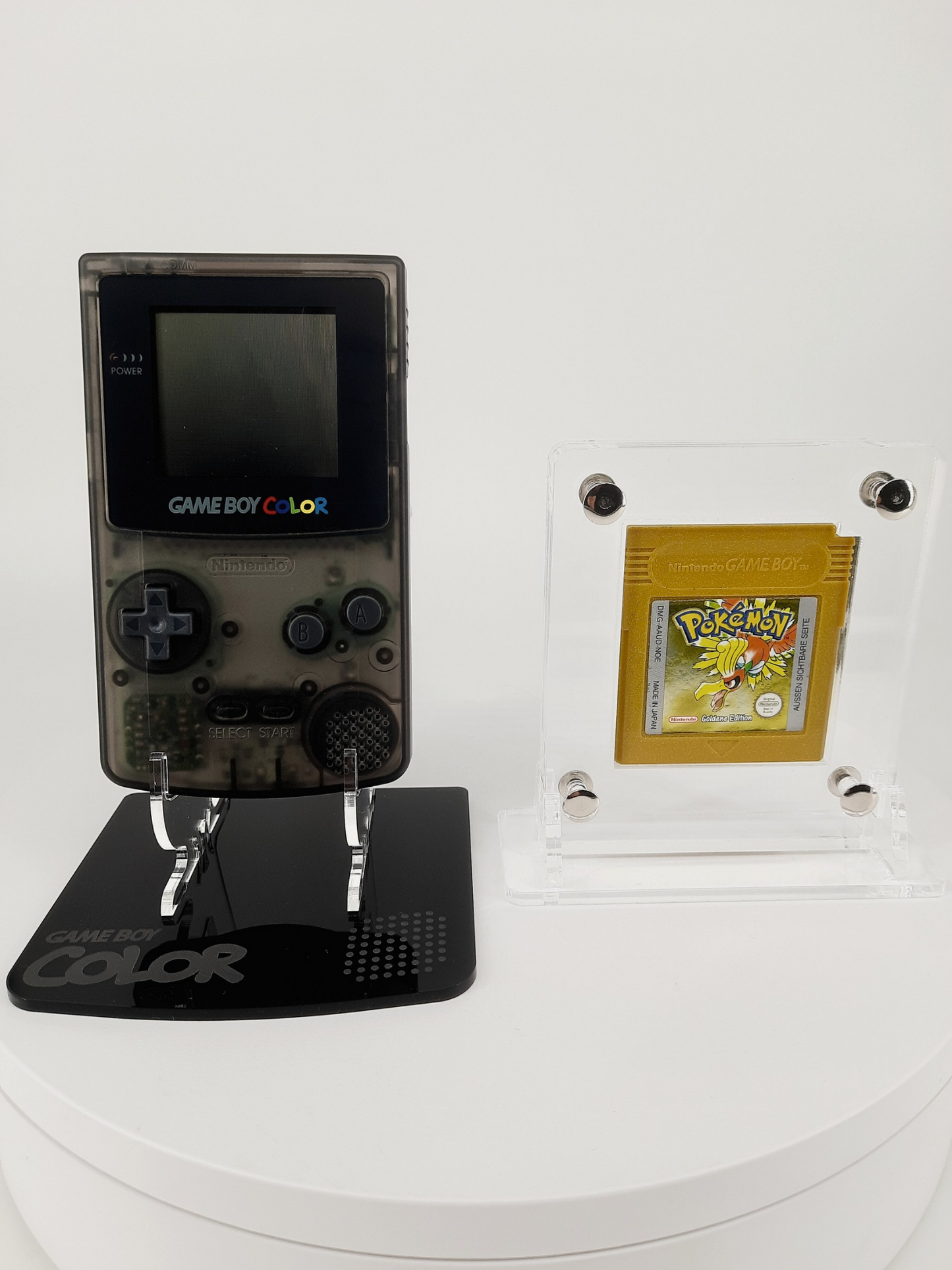 Nintendo Gameboy Color Onyx Black Konsole Schwarz + Original Pokemon Goldene Edition ( Neue Speicherbatterie verbaut )