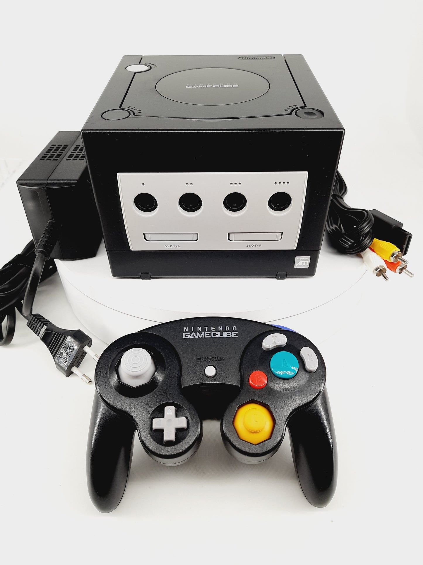 Nintendo Gamecube Konsole Schwarz + Original Controller | Zustand - Gut