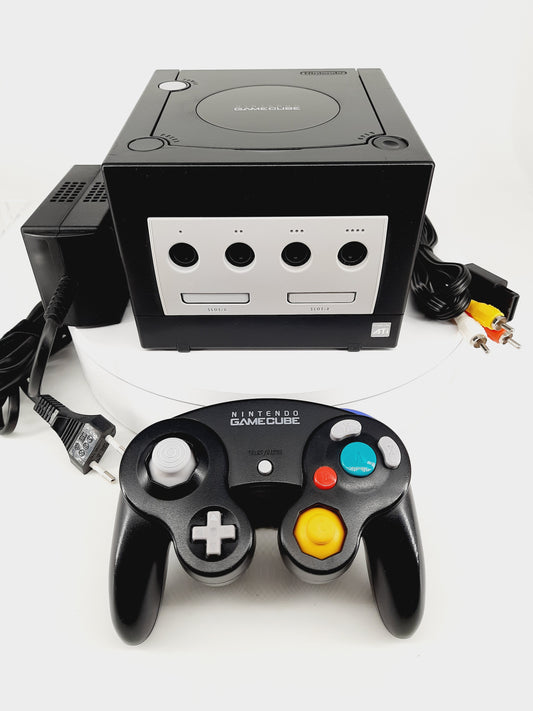 Nintendo Gamecube Konsole Schwarz + Original Controller | Zustand - Gut