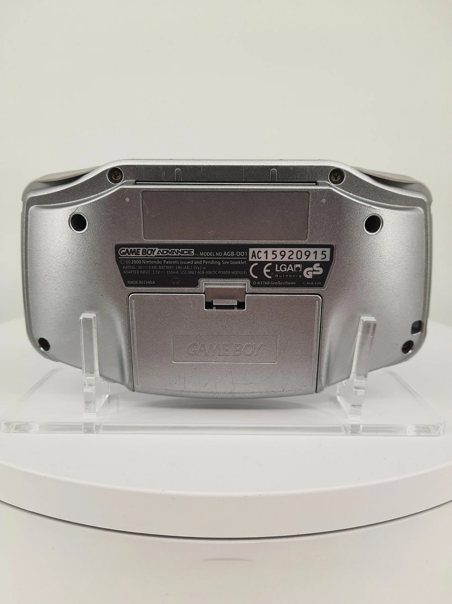 Nintendo Gameboy Advance GBA Spielkonsole Silber in Originalgehäuse