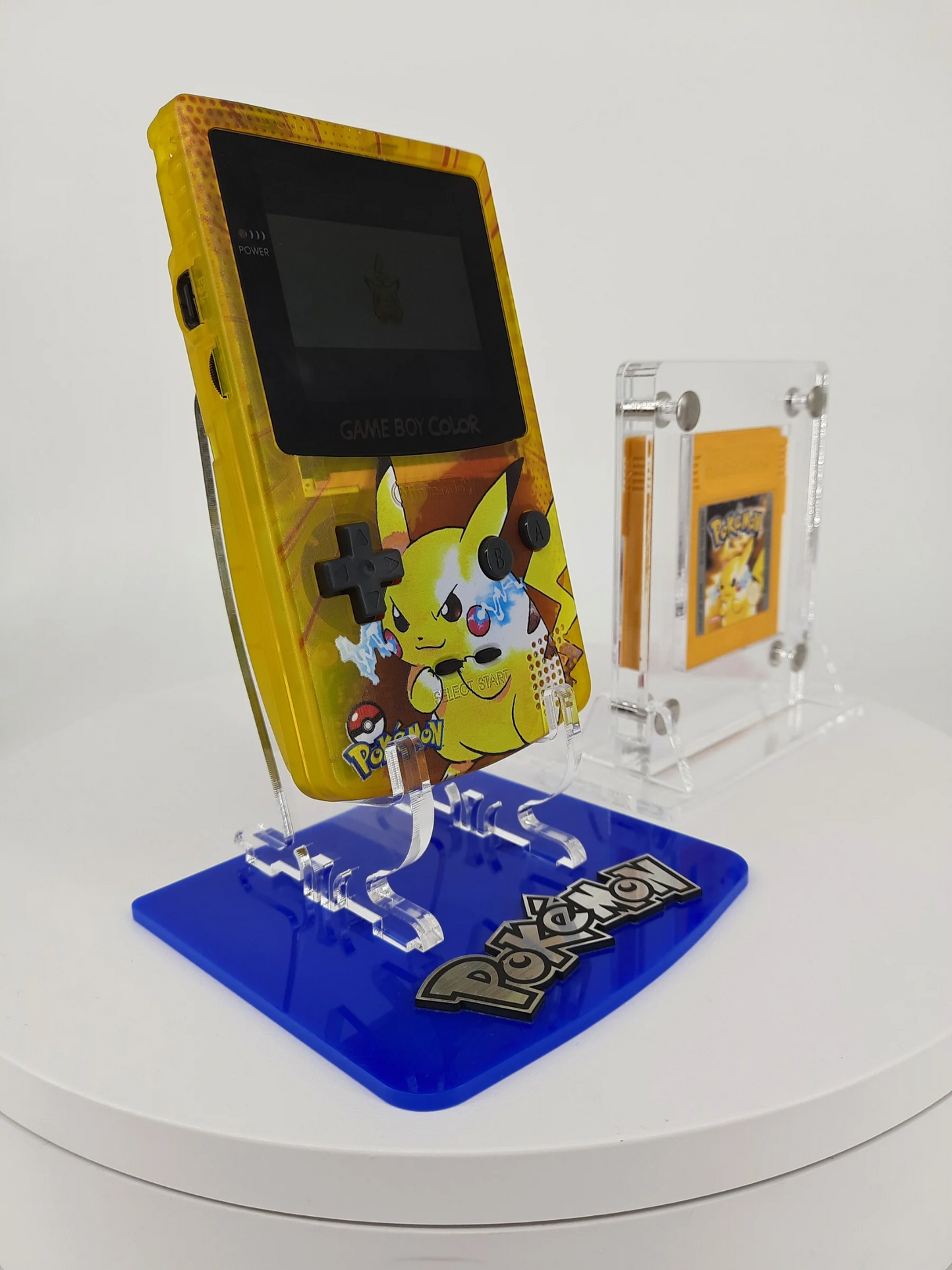 Nintendo Gameboy Color IPS Display Laminated + Pokemon Gelbe Edition