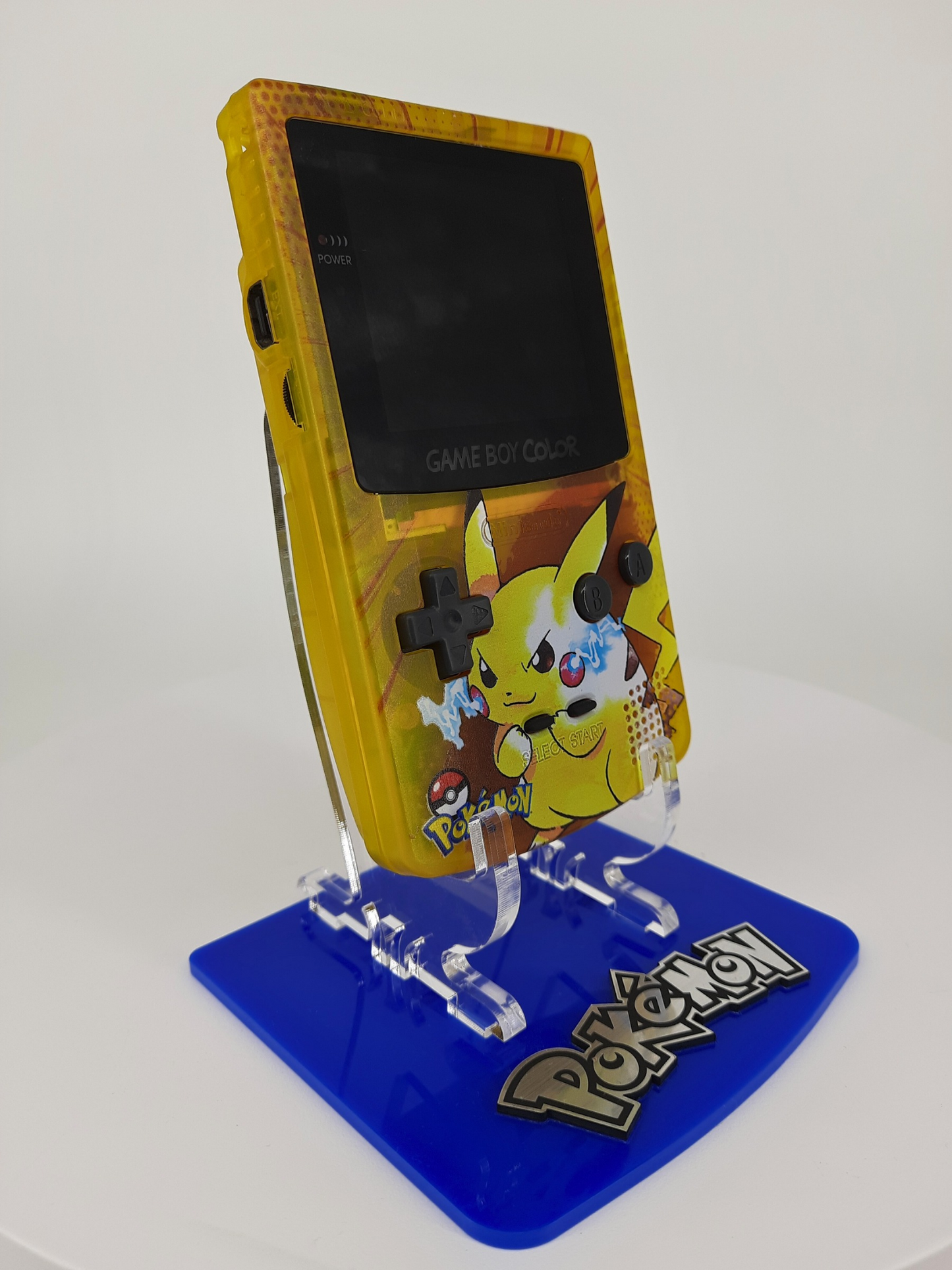 Nintendo Gameboy Color IPS Display Laminated + Pokemon Gelbe Edition
