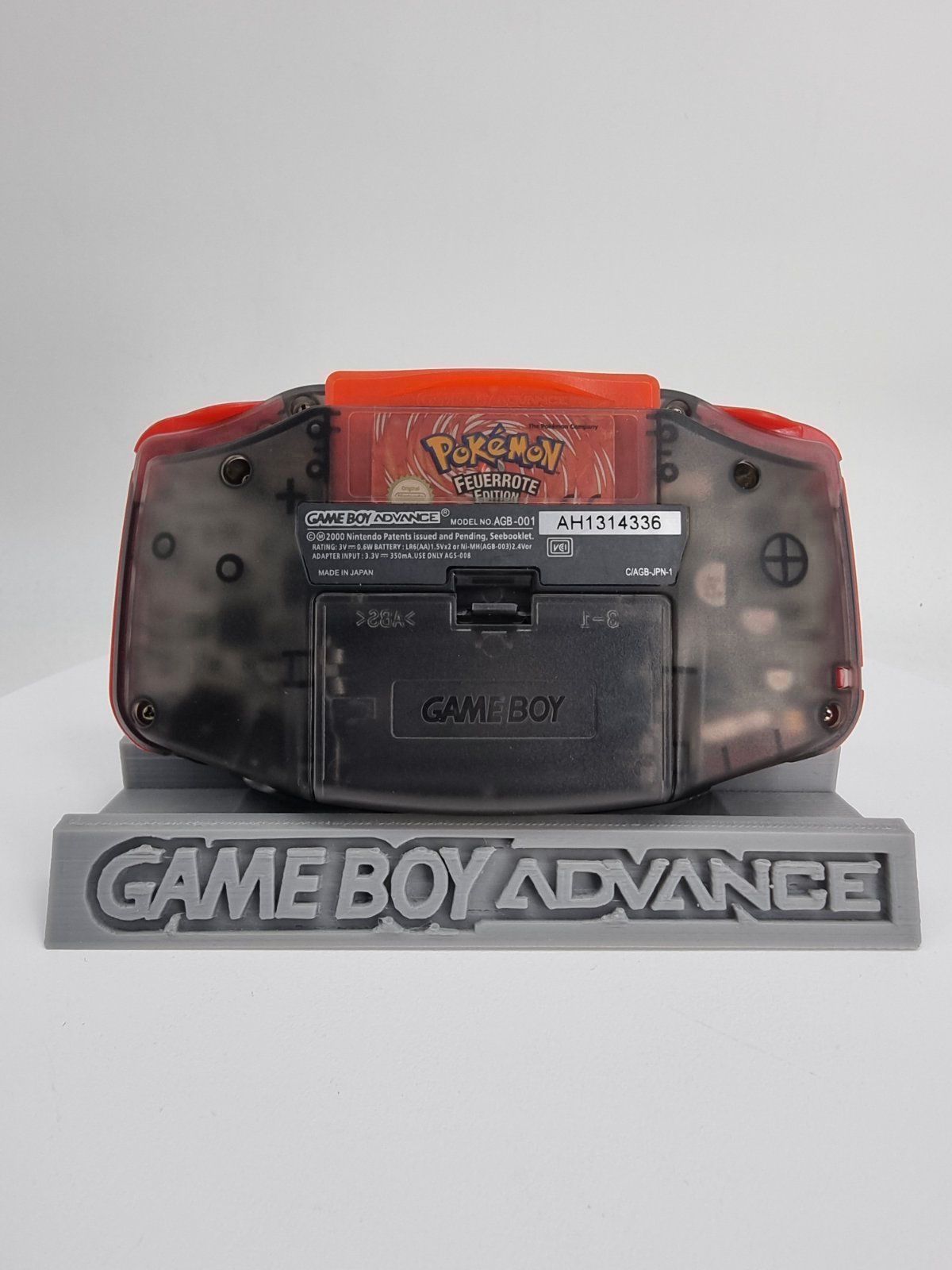 Nintendo Gameboy Advance Konsole Black Onyx + Pokemon feuerrote Edition ( Neue Speicherbatterie verbaut )