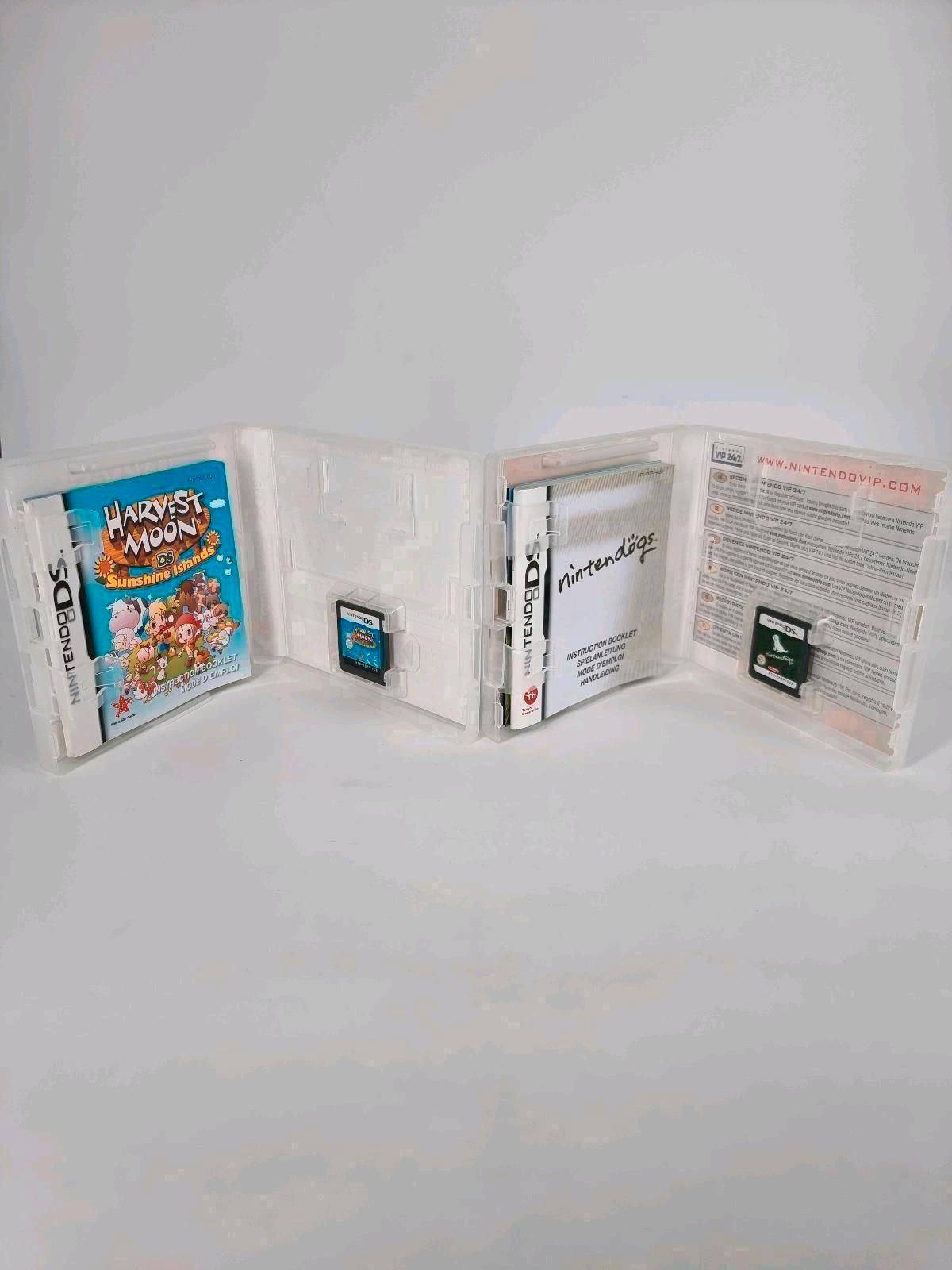 Nintendo DS Lite Konsole Weiß + Nintendogs + Harvest Moon + Netzteil