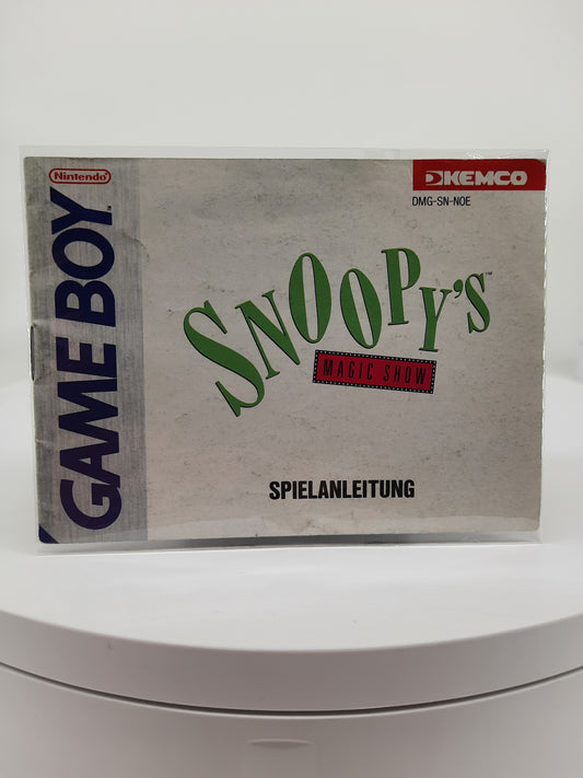 Snoopys Magic Show Anleitung DMG-SN-NOE